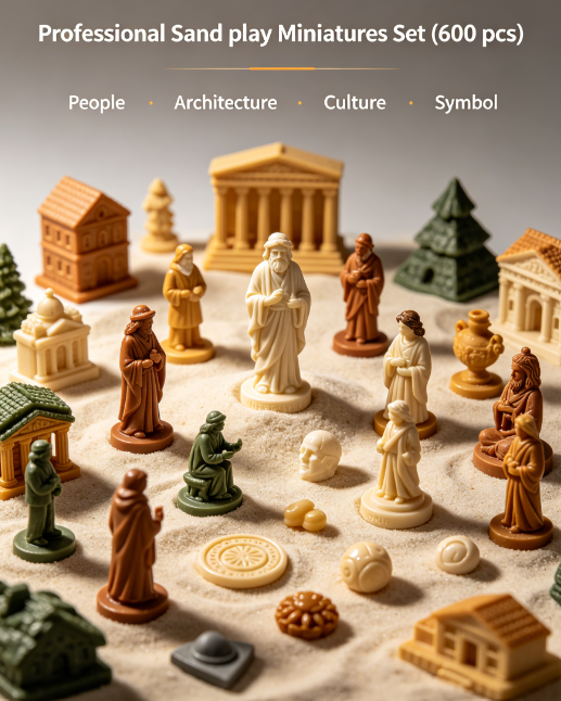 Professional Sand play Miniatures Set (600 pcs) - Image 2